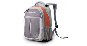Рюкзак WENGER, серый/оранжевый, полиэстер 600D, 32х15х45 см, 22 л