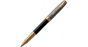 Роллер Parker Sonnet Premium T538 (1931539) Black Silver GT F черные чернила подар.кор.