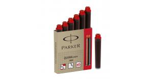 Картридж Parker Quink Z17 Mini (1950408) красные чернила для ручек перьевых (6шт)
