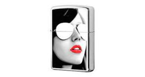 Зажигалка ZIPPO Gold Design с покрытием High Polish Chrome, латунь/сталь, серебристая, 36x12x56 мм