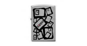 Зажигалка ZIPPO Classic с покрытием Brushed Chrome, латунь/сталь, серебристая, матовая, 36x12x56 мм