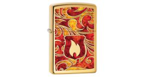 Зажигалка ZIPPO Classic с покрытием High Polish Brass, латунь/сталь, золотистая, 36x12x56 мм