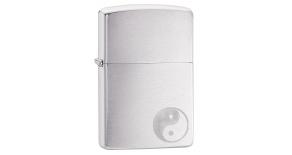 Зажигалка ZIPPO 200 Yin Yang с покрытием Brushed Chrome, латунь/сталь, серебристая, 36x12x56 мм