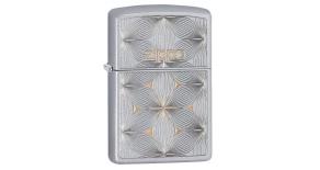 Зажигалка ZIPPO Classic с покрытием Satin Chrome™, латунь/сталь, серебристая, матовая, 36x12x56 мм