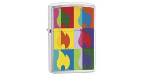 Зажигалка ZIPPO Classic с покрытием Brushed Chrome, латунь/сталь, серебристая, матовая, 36x12x56 мм