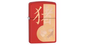 Зажигалка ZIPPO Classic с покрытием Red Matte, латунь/сталь, красная, матовая, 36x12x56 мм