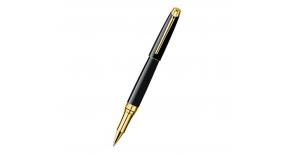 Ручка роллер Carandache Leman Ebony black lacquered GP (4779.282) латунь лак отделка позолота