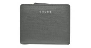 Кошелёк Cross RTC, кожа наппа тиснёная, цвет серый, 11,2 x 9,4 x 2 см